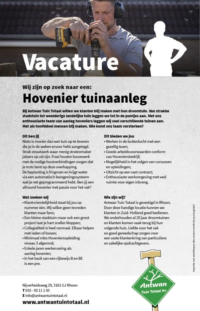 Vacature-tuinaanleg