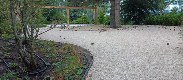 Biergarden, Jeu des boules baan en Osmanthus wolken