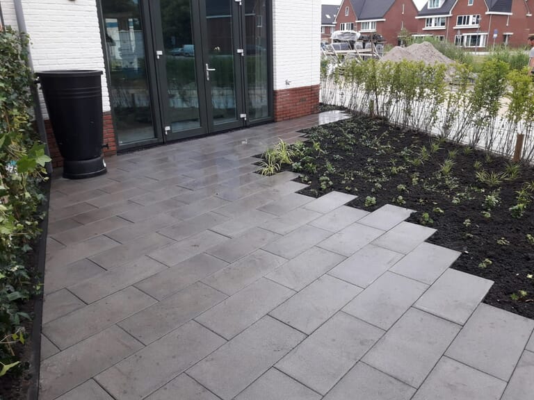 Functionele tuin bij nieuwbouwwoning