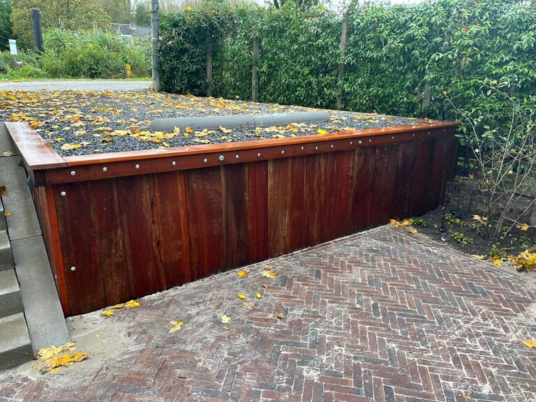 Tuin met hoogte verschillen