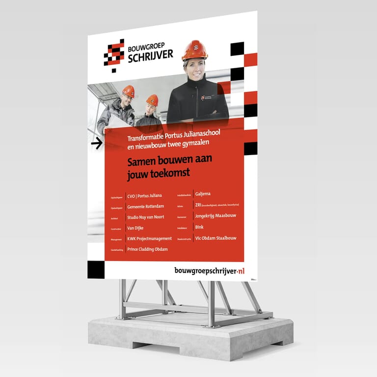 bouwgroep schrijver bouwplaat 