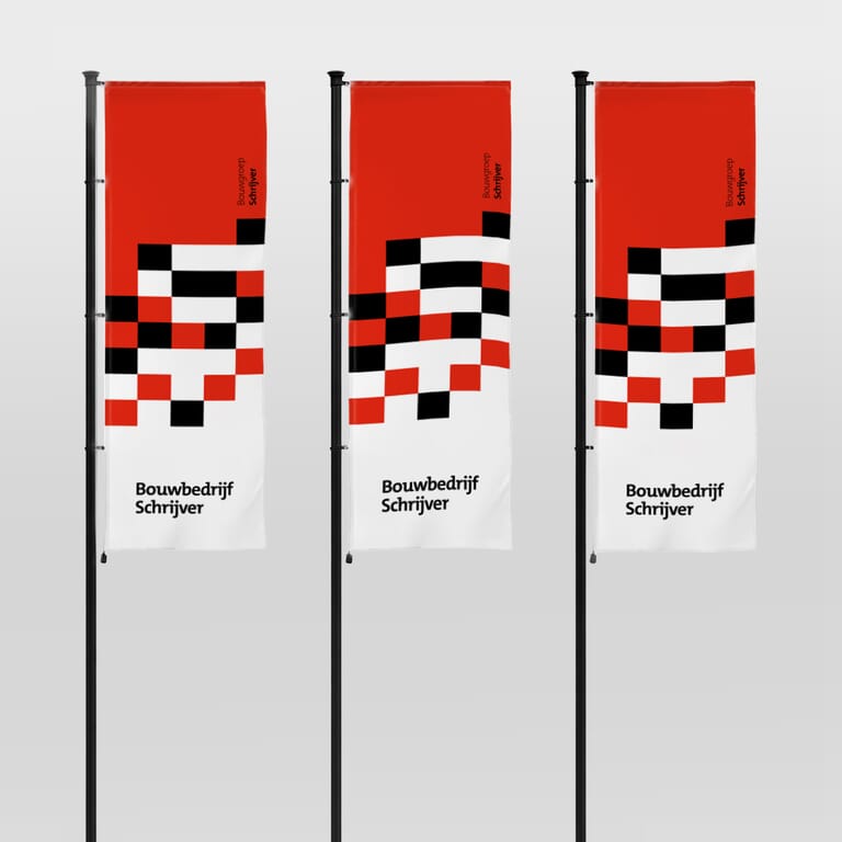 bouwgroep schrijver vlaggen