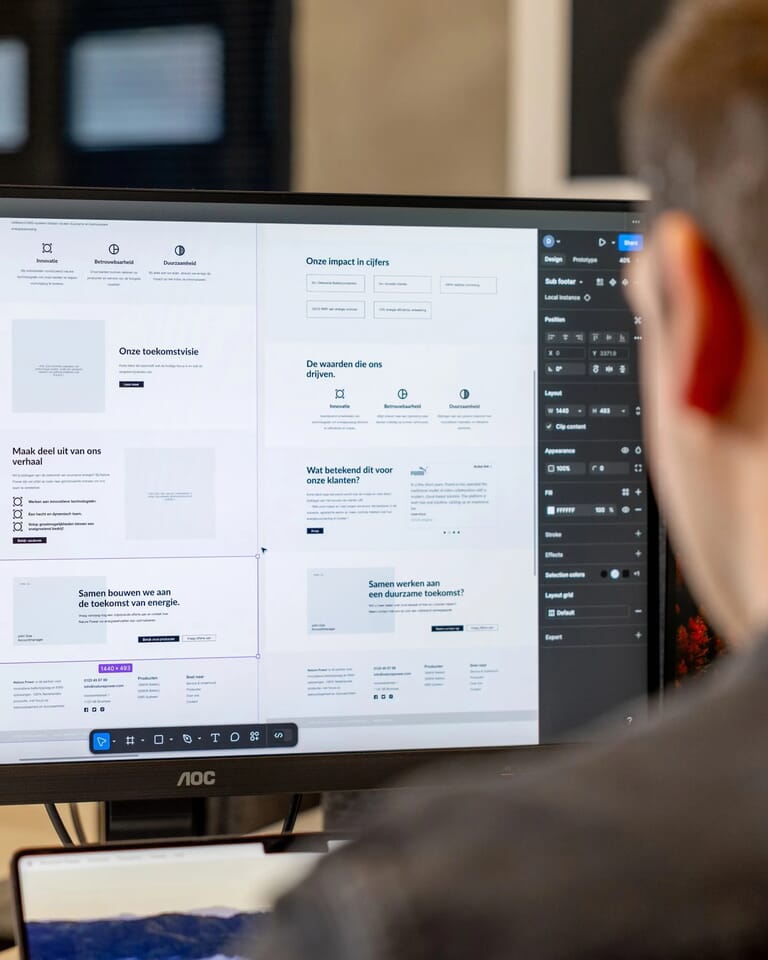 Een beeldscherm met tekst