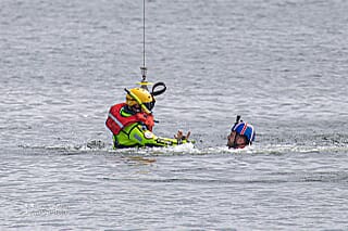 Reddingshelikopter Kustwacht demo WSV de Slikleggers