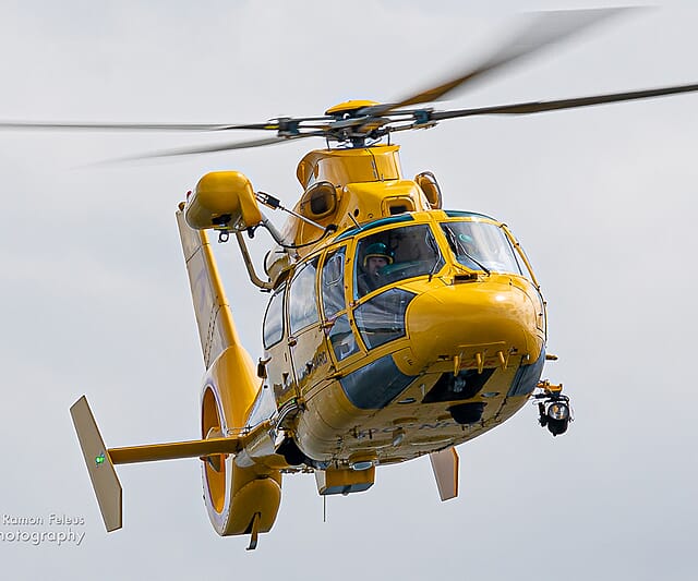 Reddingshelikopter Kustwacht demo WSV de Slikleggers