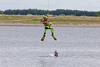 Reddingshelikopter Kustwacht demo WSV de Slikleggers