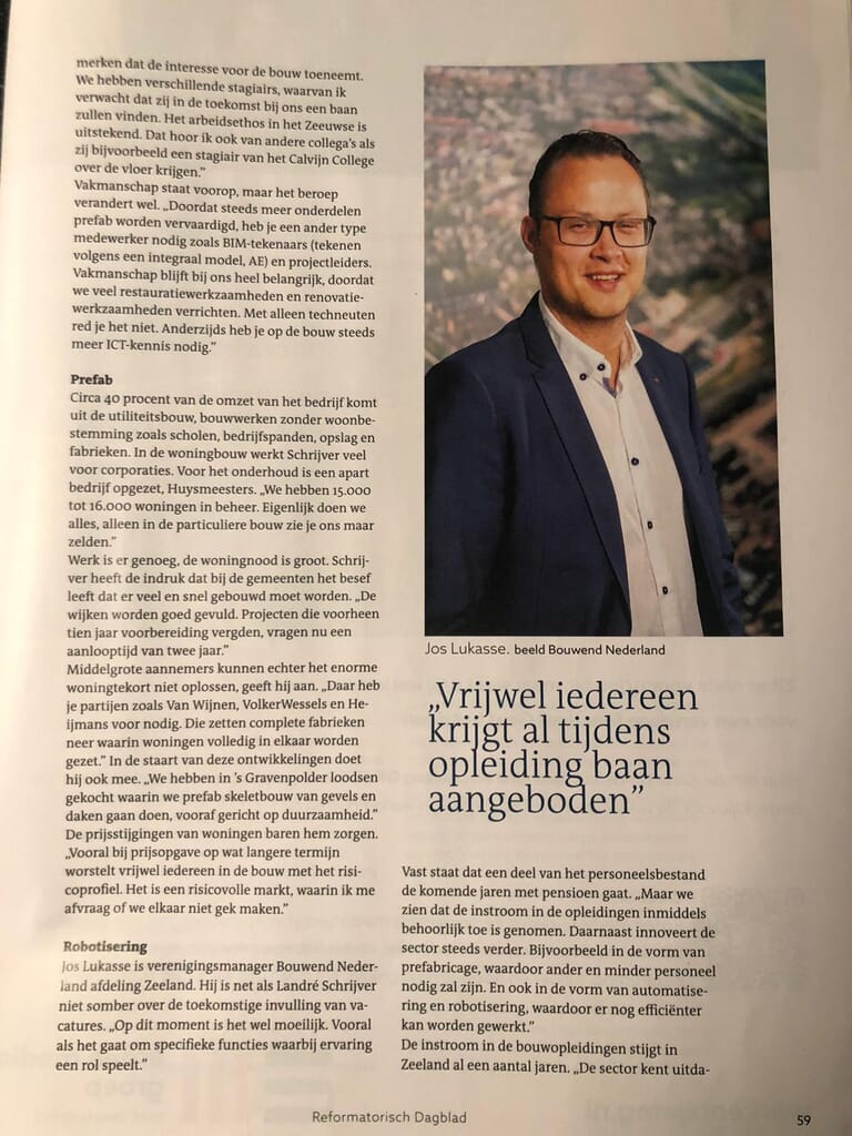 Instroom in de bouw neemt weer toe