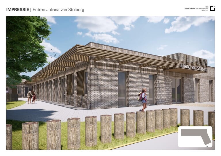 Geselecteerd voor nieuwbouw "Bredeschool" en "MFA" Sint-Maartensdijk