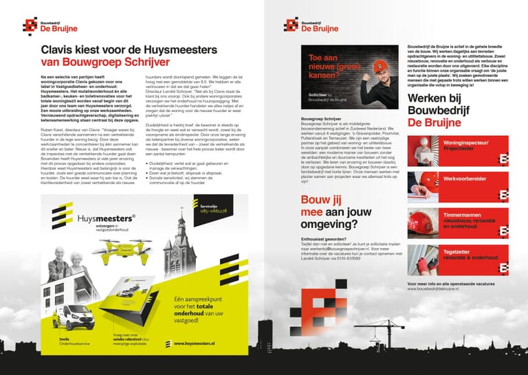 Nieuwsbrief Bouwbedrijf de Bruijne - vestiging Terneuzen