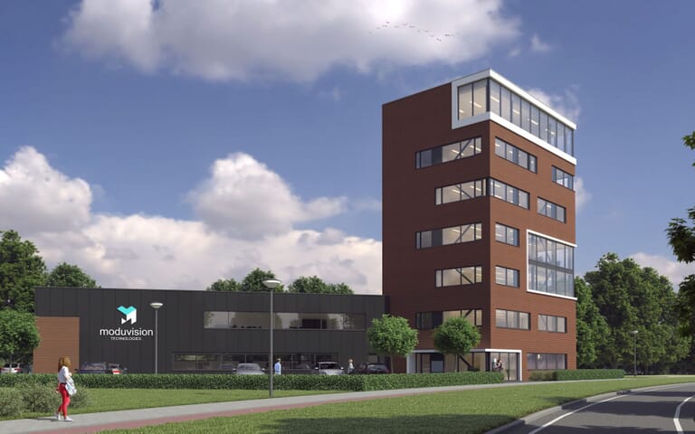 Oplevering kantoortoren en bedrijfsgebouwen "Scheldezicht" in Vlissingen