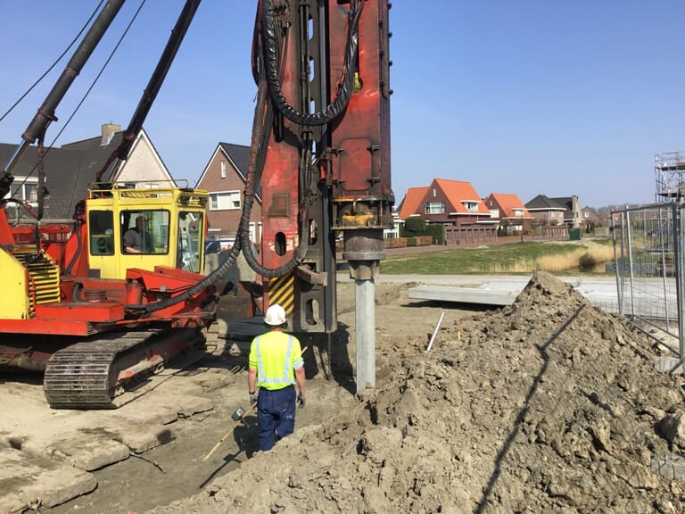 Begane grond vloer gestort woning nieuwbouwwijk "Steehof" Yerseke