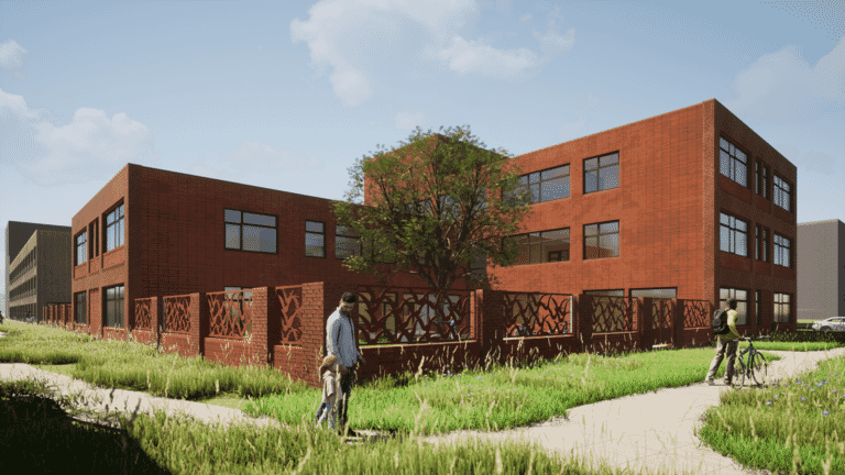 Officiële eerste paal geboord project "Nieuwbouw OBS Nelson Mandela"te Rotterdam