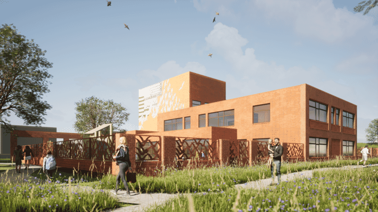Officiële eerste paal geboord project "Nieuwbouw OBS Nelson Mandela"te Rotterdam