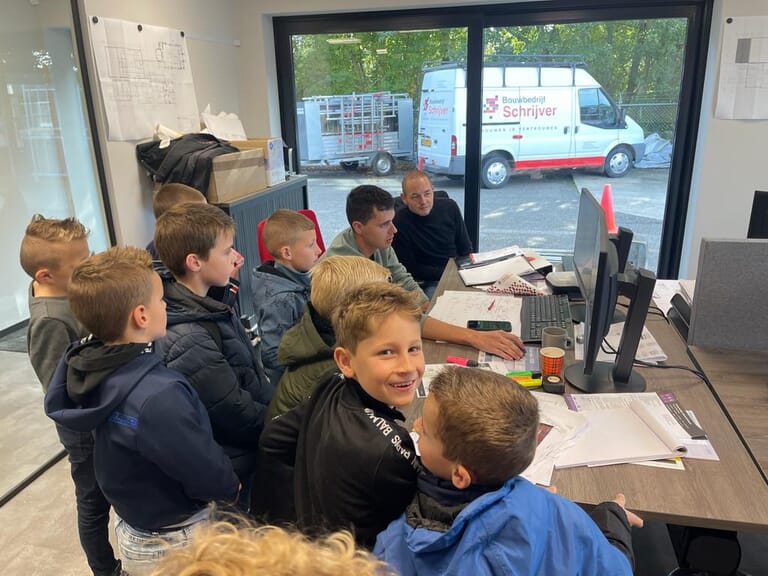 Werken in de bouw - bezoek leerlingen basisschool