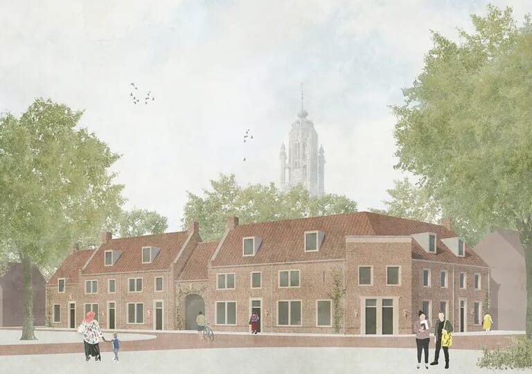Nieuwbouw 16 woningen Bachtensteene en Burggang Middelburg