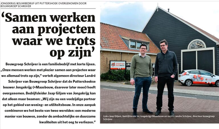 'Samen werken aan projecten waar we trots op zijn'