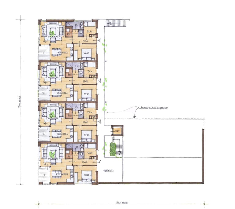 8 appartementen Van Leeuwenhoeklaan Kruiningen