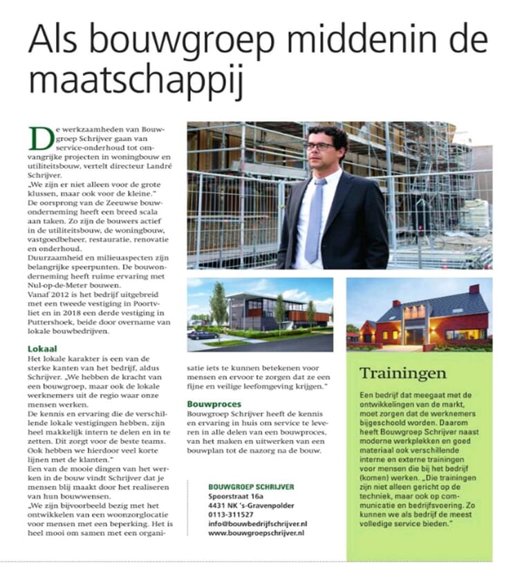 Als bouwgroep middenin de maatschappij