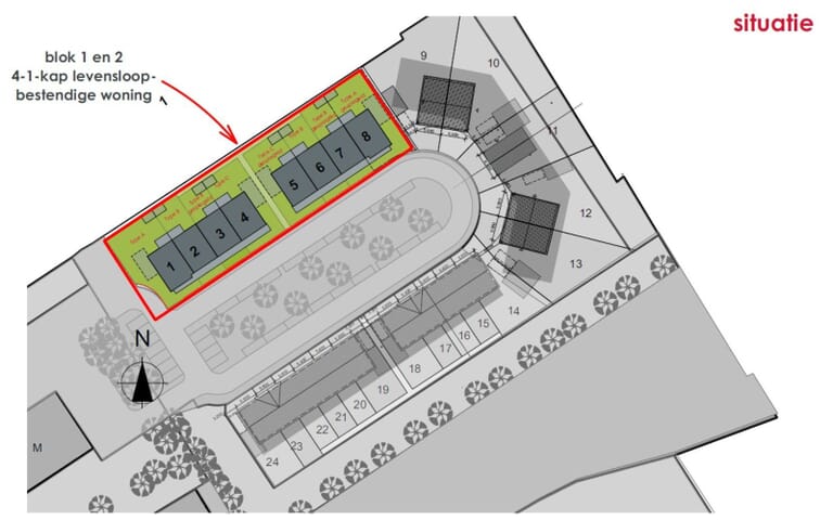 8 levensloopbestendige woningen 'Hart Van Welberg' Steenbergen