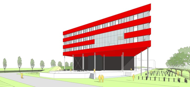 Bouwplaatsbezoek op bouwproject Wolfert Lyceum te Bergschenhoek