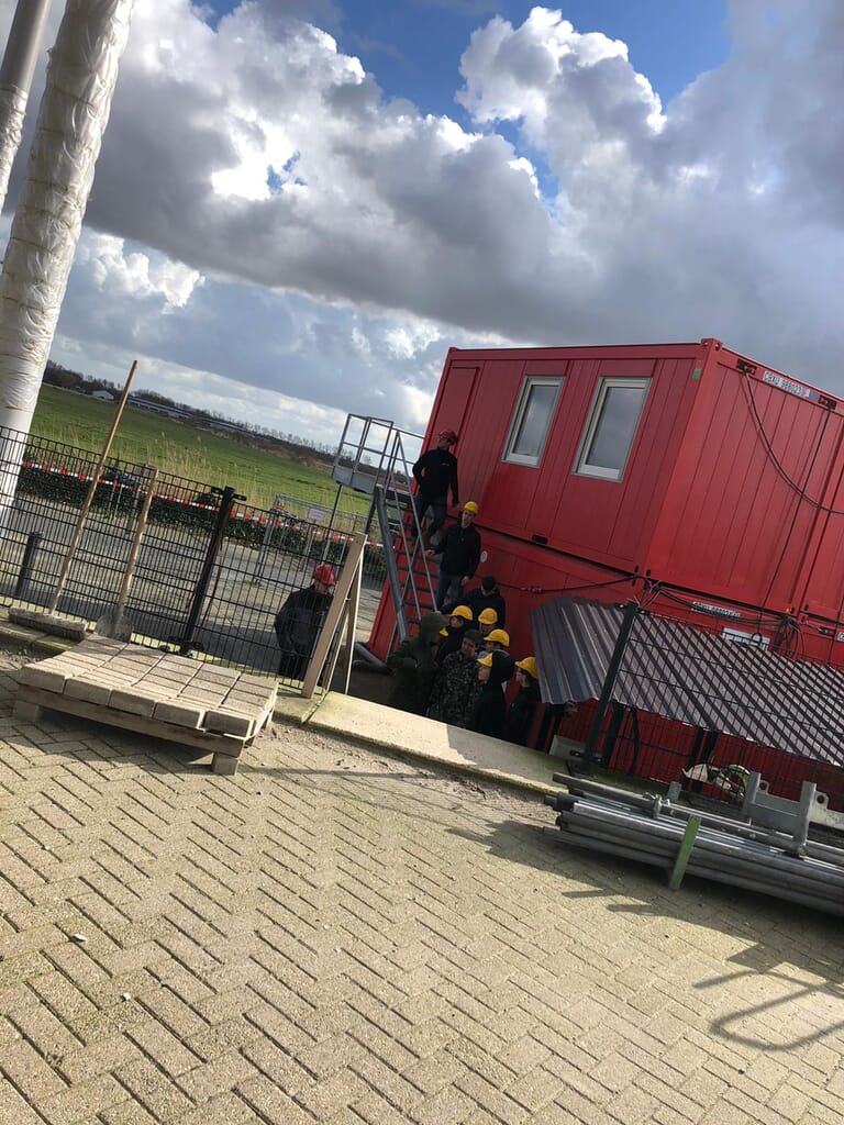 Bouwplaatsbezoek op bouwproject Wolfert Lyceum te Bergschenhoek