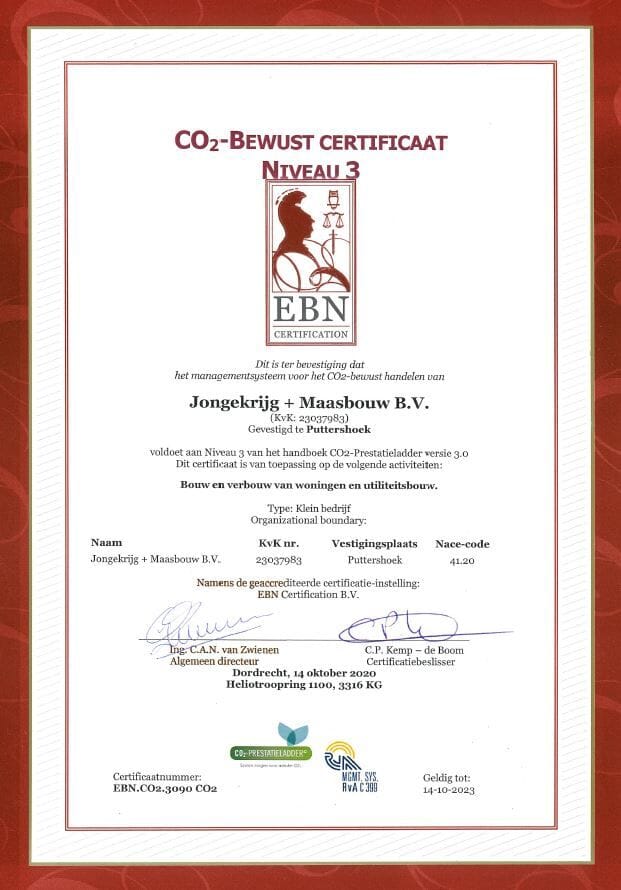 Certificering Bouwgroep Schrijver
