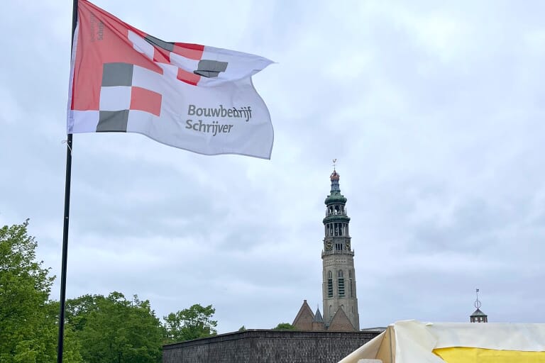 Mijlpaal voor project Bachtensteene Burggang in Middelburg