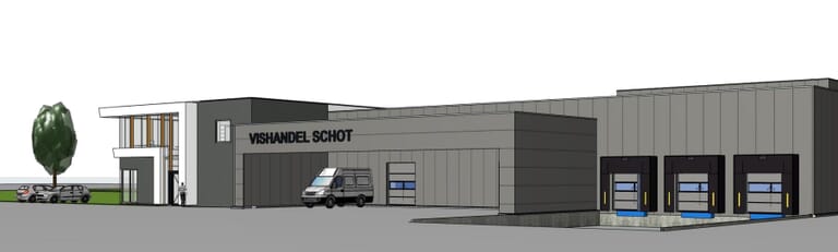 Nieuwbouw bedrijfspand Vishandel Schot Tholen