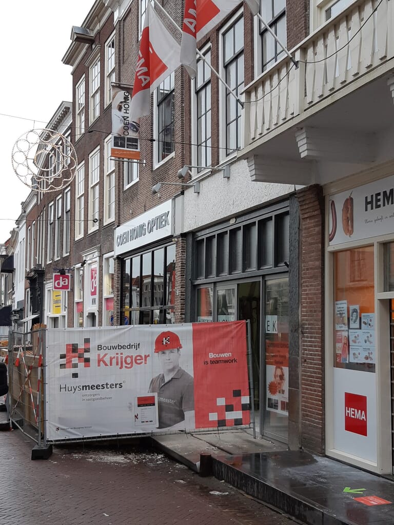 Verbouwing winkelpand Coen Honig Zierikzee