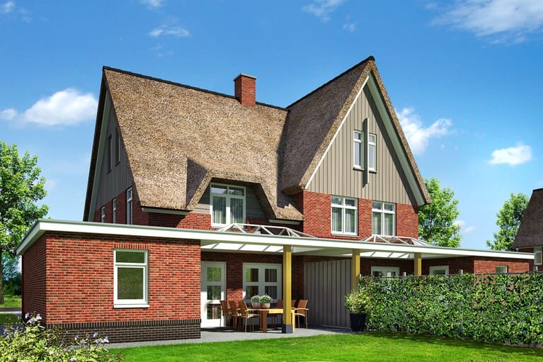 Dorpsvilla's met rieten kap