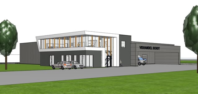 Nieuwbouw bedrijfspand Vishandel Schot