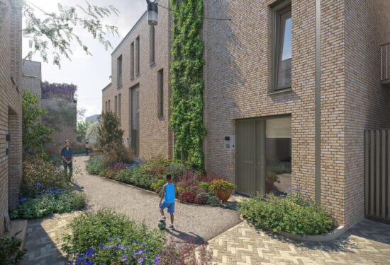 Project Korenpassage, 26 stadswoningen met tuin