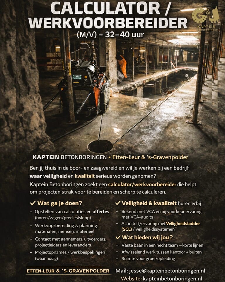 Geplaatst door @kapteinbetonboringen