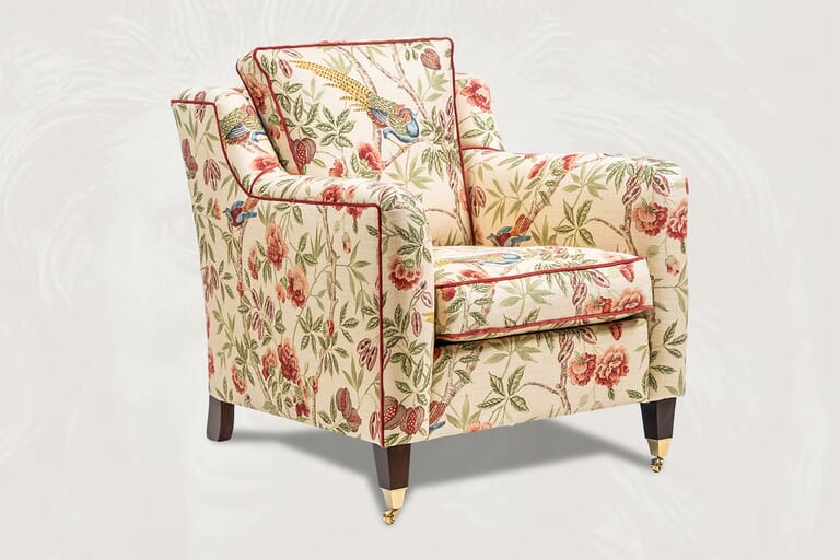 klassieke Engelse fauteuil bloemstof Sanderson