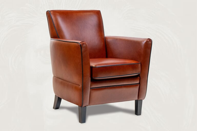 klassieke Engelse clubfauteuil leer