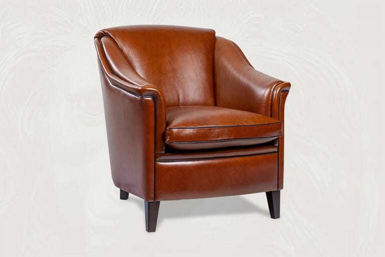 klassieke Engelse club fauteuil leer