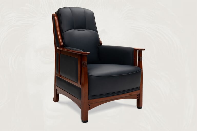 klassieke fauteuil leer Art Deco Jugendstil Schuitema Horta