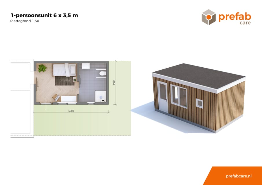 Zorgwoning in de tuin landingspagina