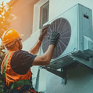 Duurzame warmtepomp kantoorpand