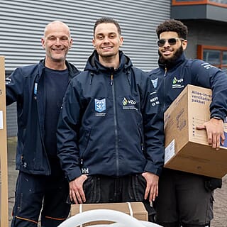 Duurzame warmtepomp kantoorpand