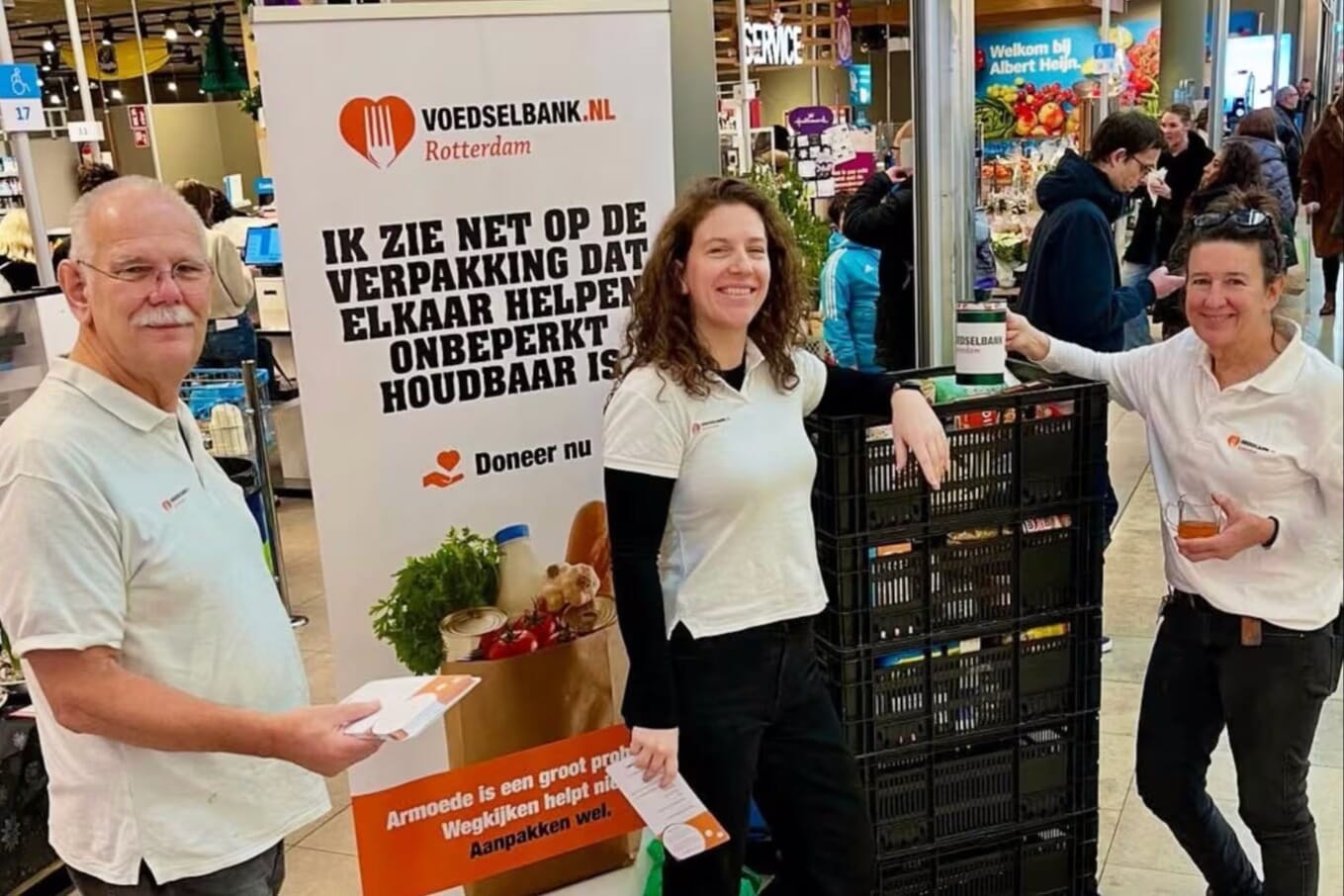 Medewerker inzameling supermarkten.