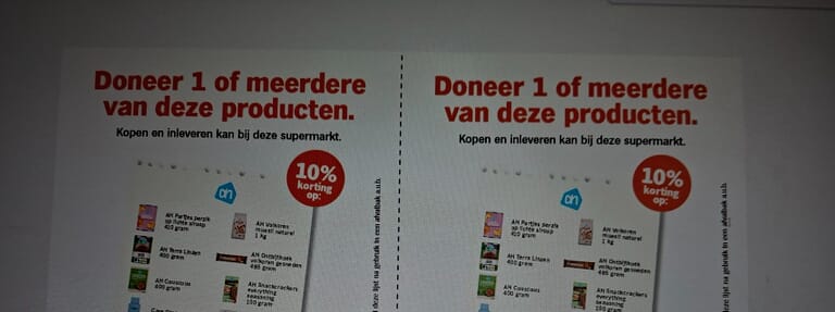 AH actie: Doneer 1 of meerdere producten